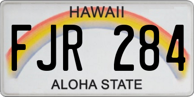 HI license plate FJR284