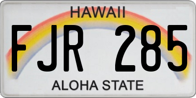 HI license plate FJR285