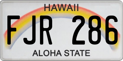 HI license plate FJR286