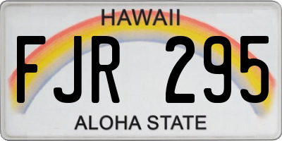HI license plate FJR295