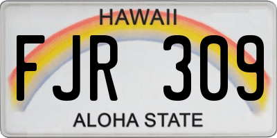 HI license plate FJR309