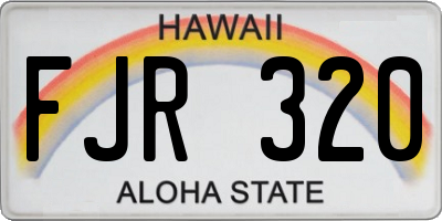 HI license plate FJR320