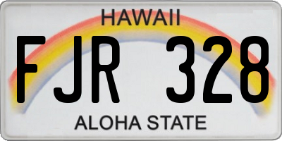 HI license plate FJR328