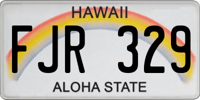 HI license plate FJR329