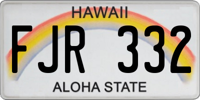 HI license plate FJR332