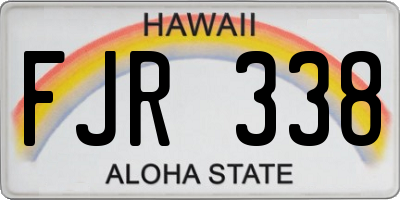 HI license plate FJR338