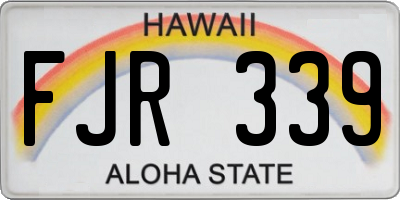 HI license plate FJR339