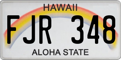 HI license plate FJR348
