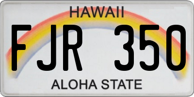 HI license plate FJR350