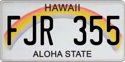 HI license plate FJR355