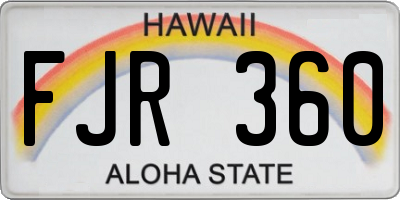 HI license plate FJR360