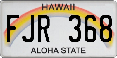 HI license plate FJR368