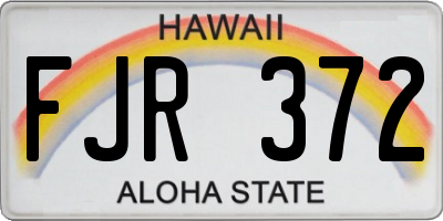 HI license plate FJR372