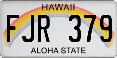 HI license plate FJR379