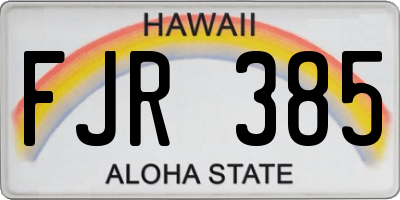 HI license plate FJR385