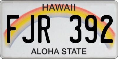 HI license plate FJR392