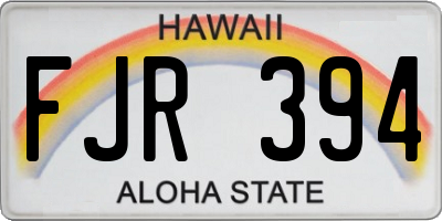 HI license plate FJR394