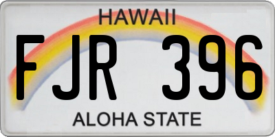 HI license plate FJR396