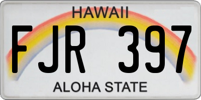 HI license plate FJR397