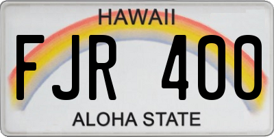HI license plate FJR400