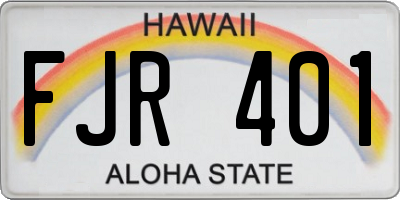 HI license plate FJR401