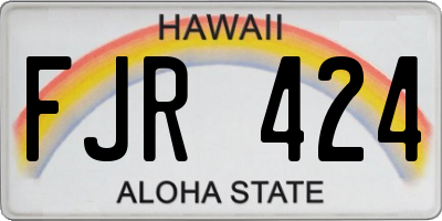 HI license plate FJR424