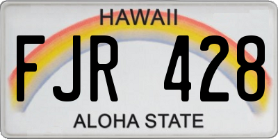 HI license plate FJR428