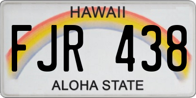 HI license plate FJR438