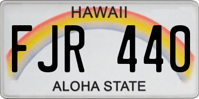 HI license plate FJR440