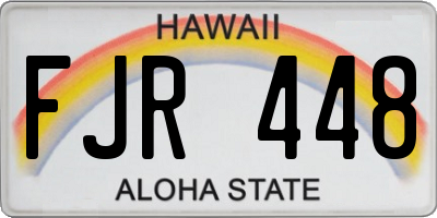 HI license plate FJR448