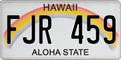 HI license plate FJR459