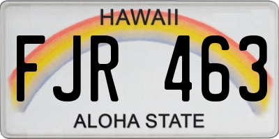 HI license plate FJR463