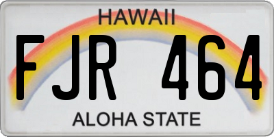 HI license plate FJR464