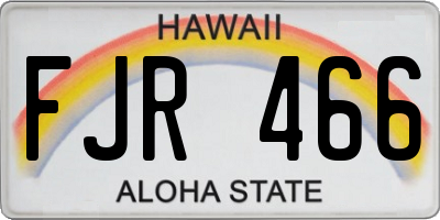 HI license plate FJR466