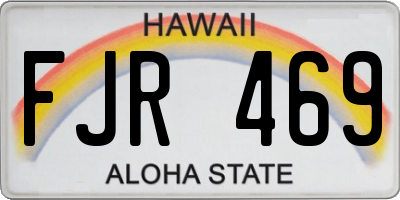 HI license plate FJR469