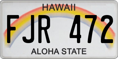 HI license plate FJR472