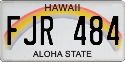 HI license plate FJR484