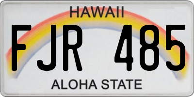 HI license plate FJR485