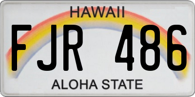 HI license plate FJR486