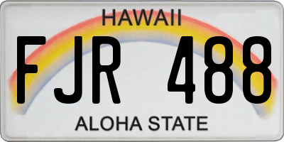 HI license plate FJR488