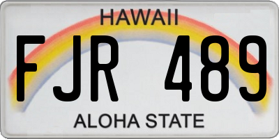 HI license plate FJR489