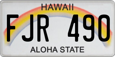 HI license plate FJR490