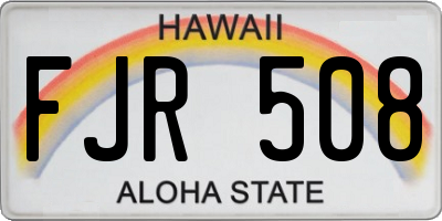HI license plate FJR508