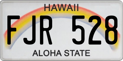 HI license plate FJR528