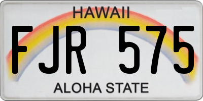 HI license plate FJR575