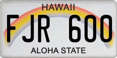HI license plate FJR600