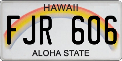 HI license plate FJR606