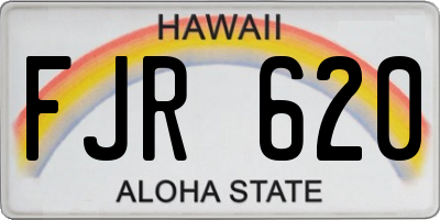 HI license plate FJR620