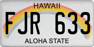 HI license plate FJR633