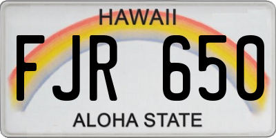 HI license plate FJR650